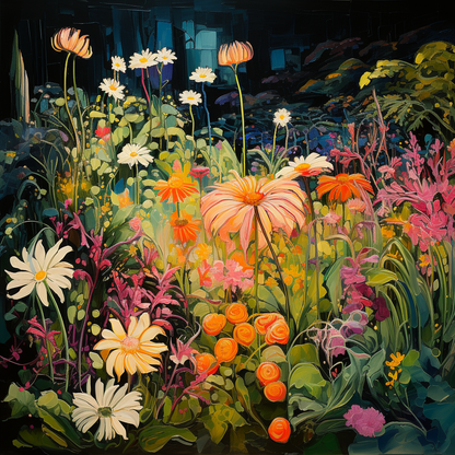 Spring Flowers at The Night by Maya Ronick