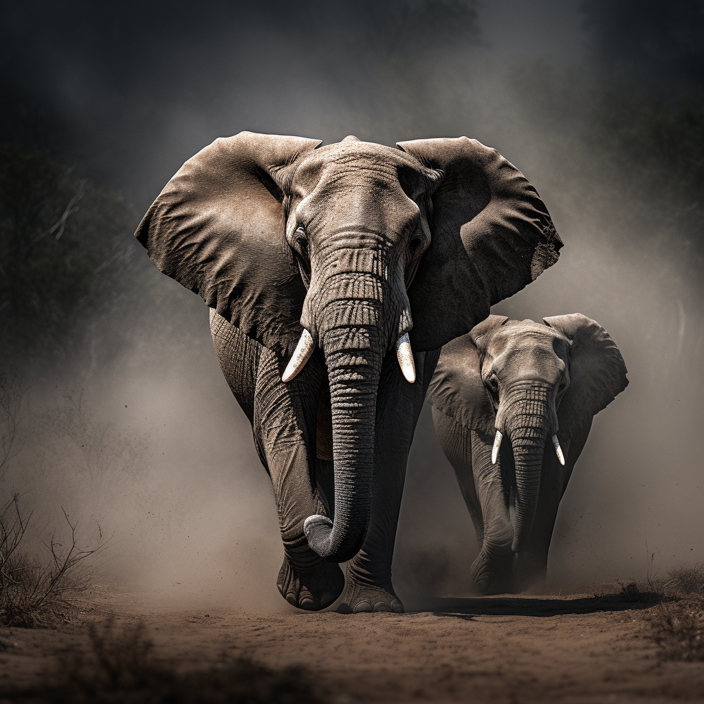 "Elephants" GICLEE ART PRINT
