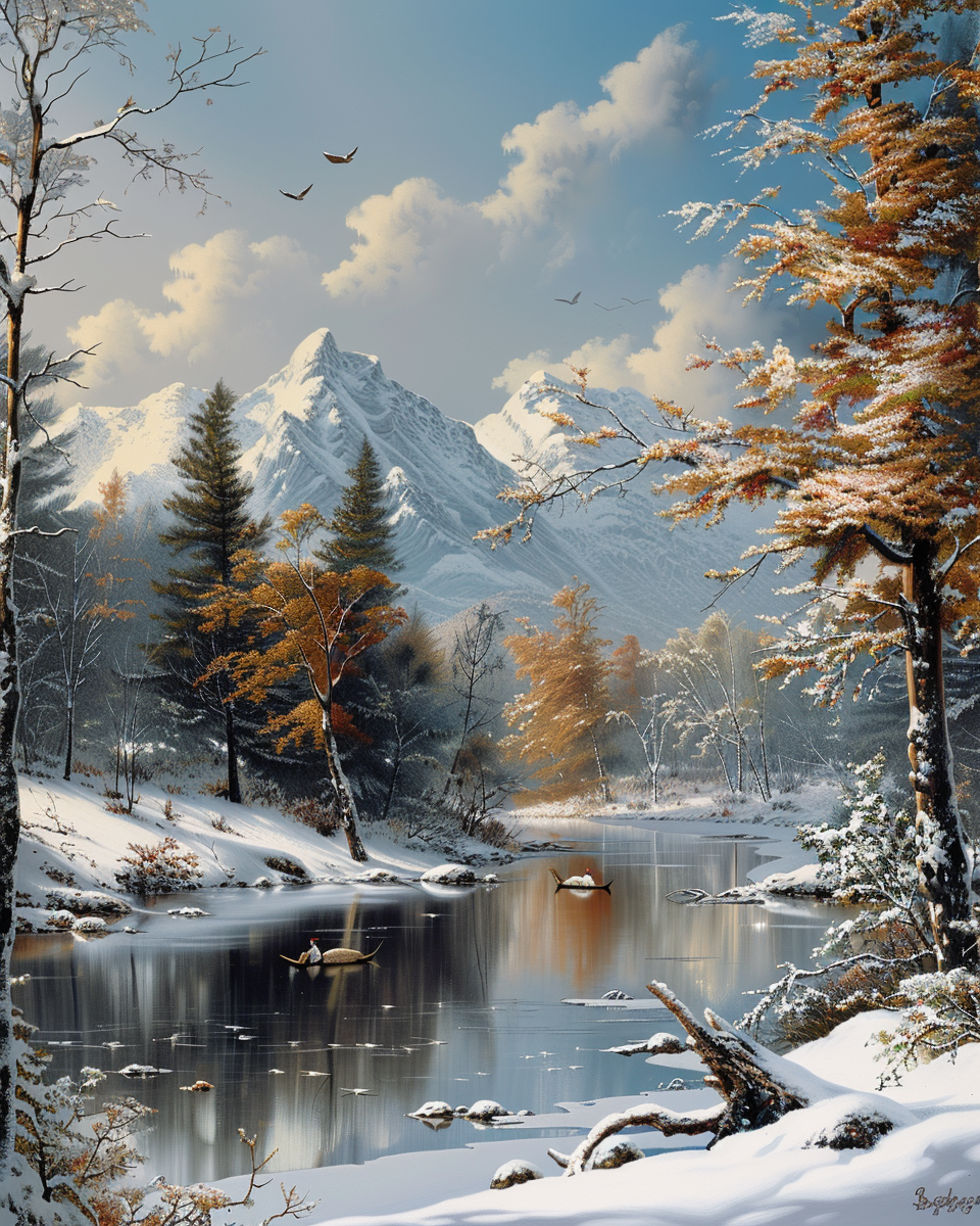 "Winter River Melody" by Mayia Lysenko