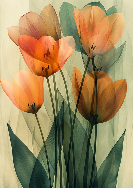 Flowers Wall Art Print Style NO 172