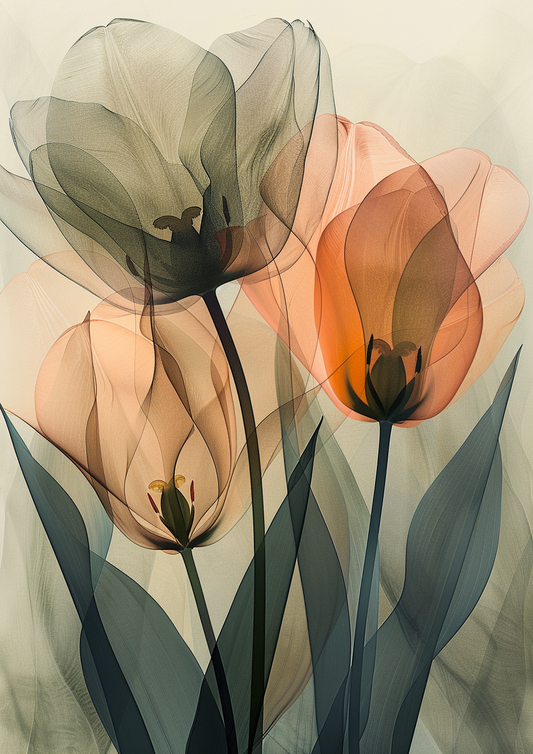 Flowers Wall Art Print Style NO 173