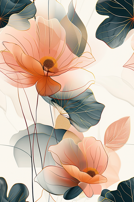 Flowers Wall Art Print Style NO 68