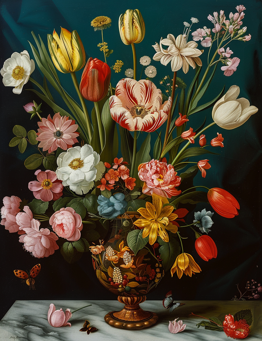 Flowers Wall Art Print Style NO 69