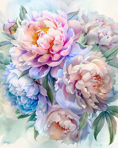 BOTANICAL PRINT SETS IN BLUE NO 3
