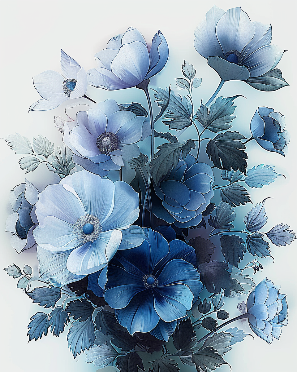 Flowers Wall Art Print Style NO 85