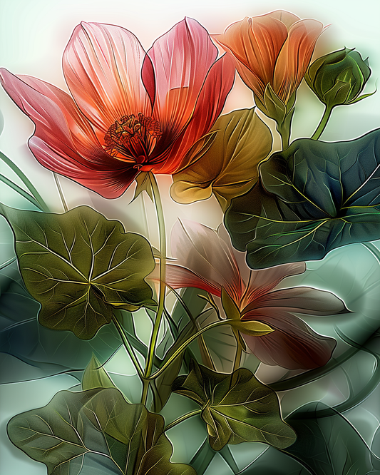 Flowers Wall Art Print Style NO 104