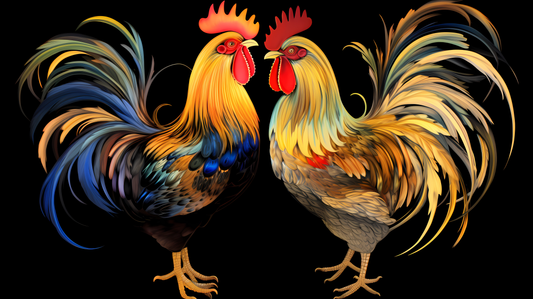 Roosters Art Print