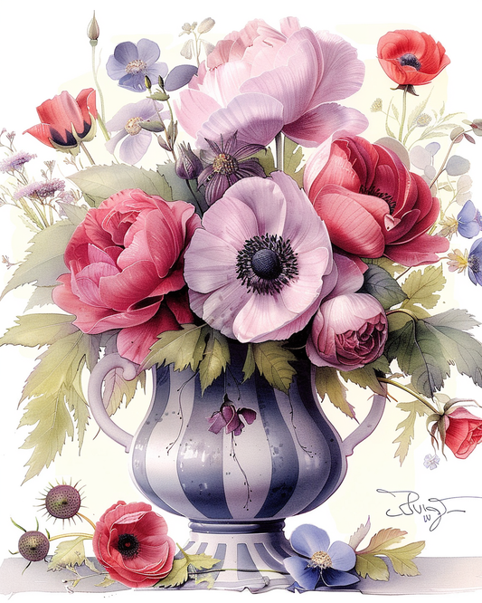 Flowers Wall Art Print Style NO 107