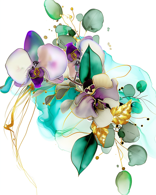 Flowers Wall Art Print Style NO 122