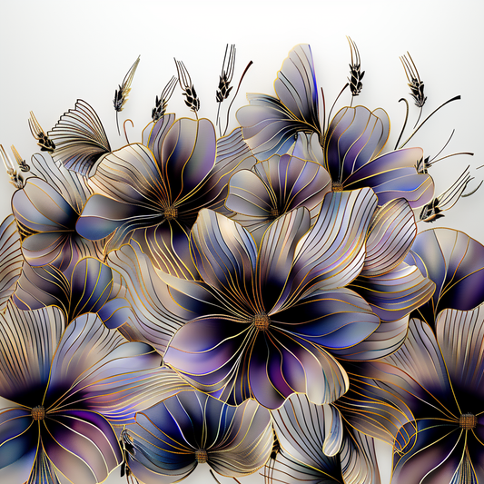 Flowers Wall Art Print Style NO 279