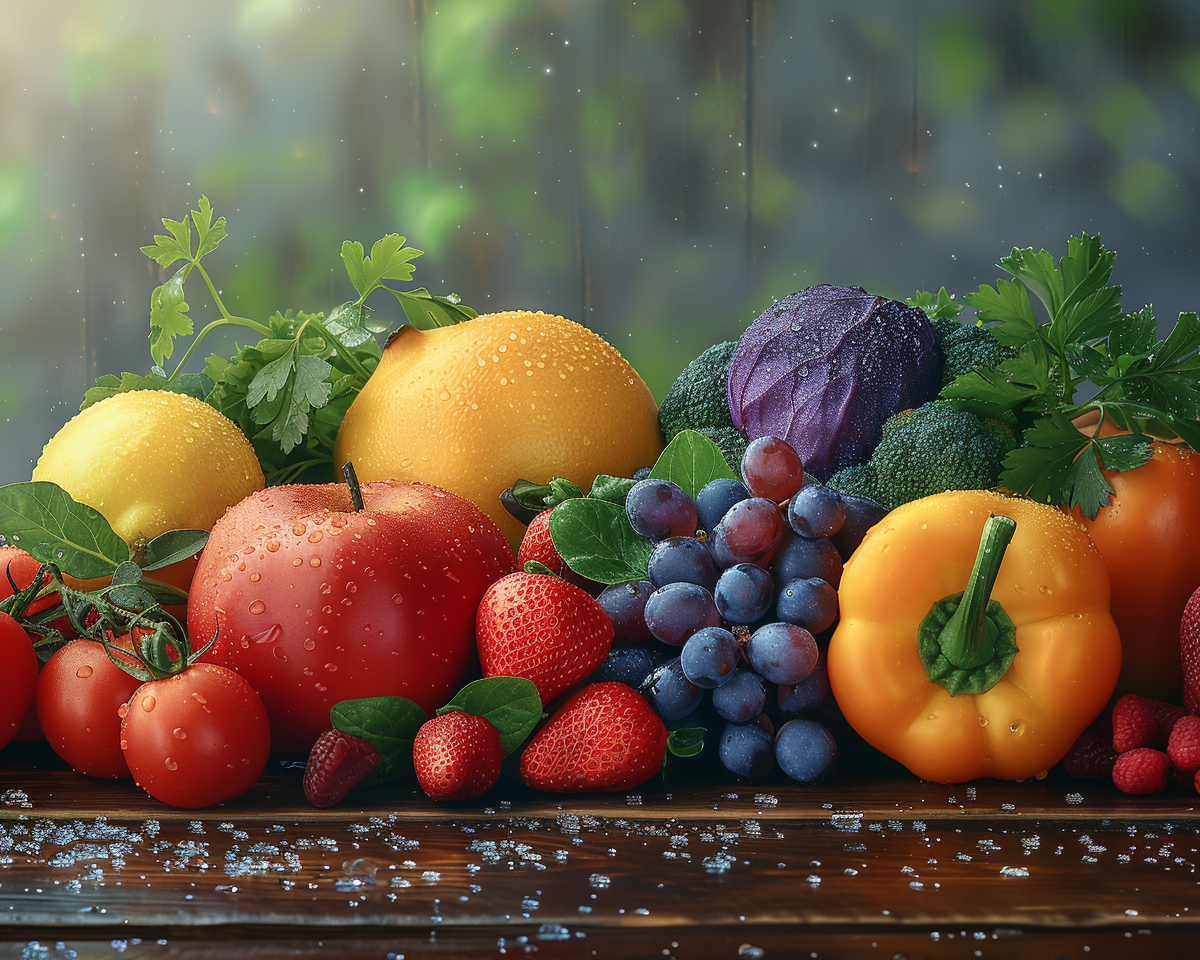 Fruits and Vegetables Collage NO 107