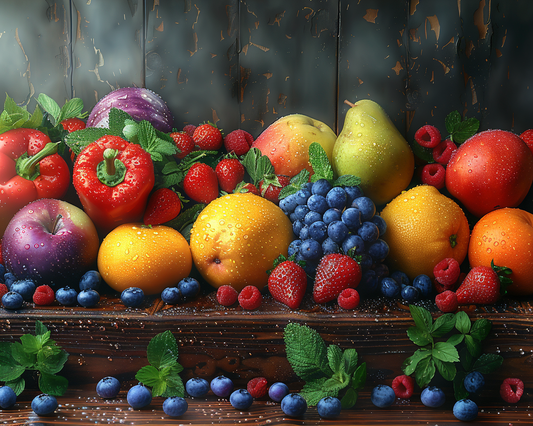 Fruits and Vegetables Collage NO 108