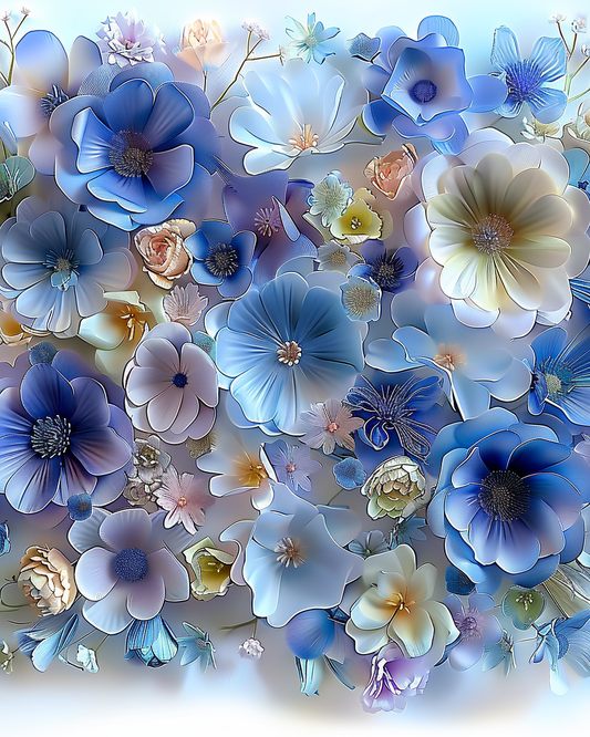 Flowers Wall Art Print Style NO 150