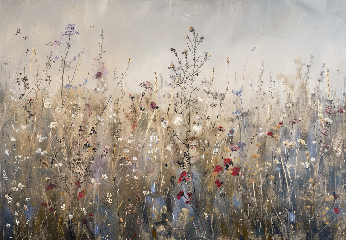 " Classical French Landscape Wildflowers" GICLEE PRINT