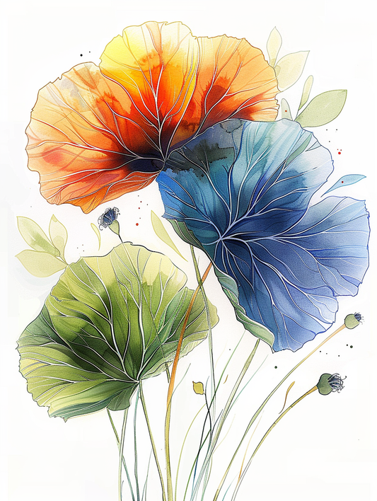 Flowers Wall Art Print Style NO 217