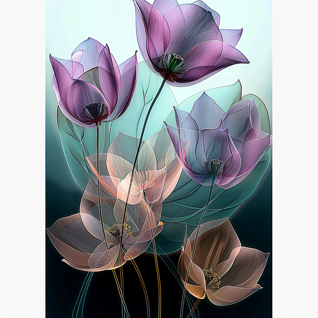 Flowers Wall Art Print Style NO 265