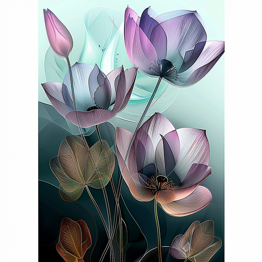 Flowers Wall Art Print Style NO 266