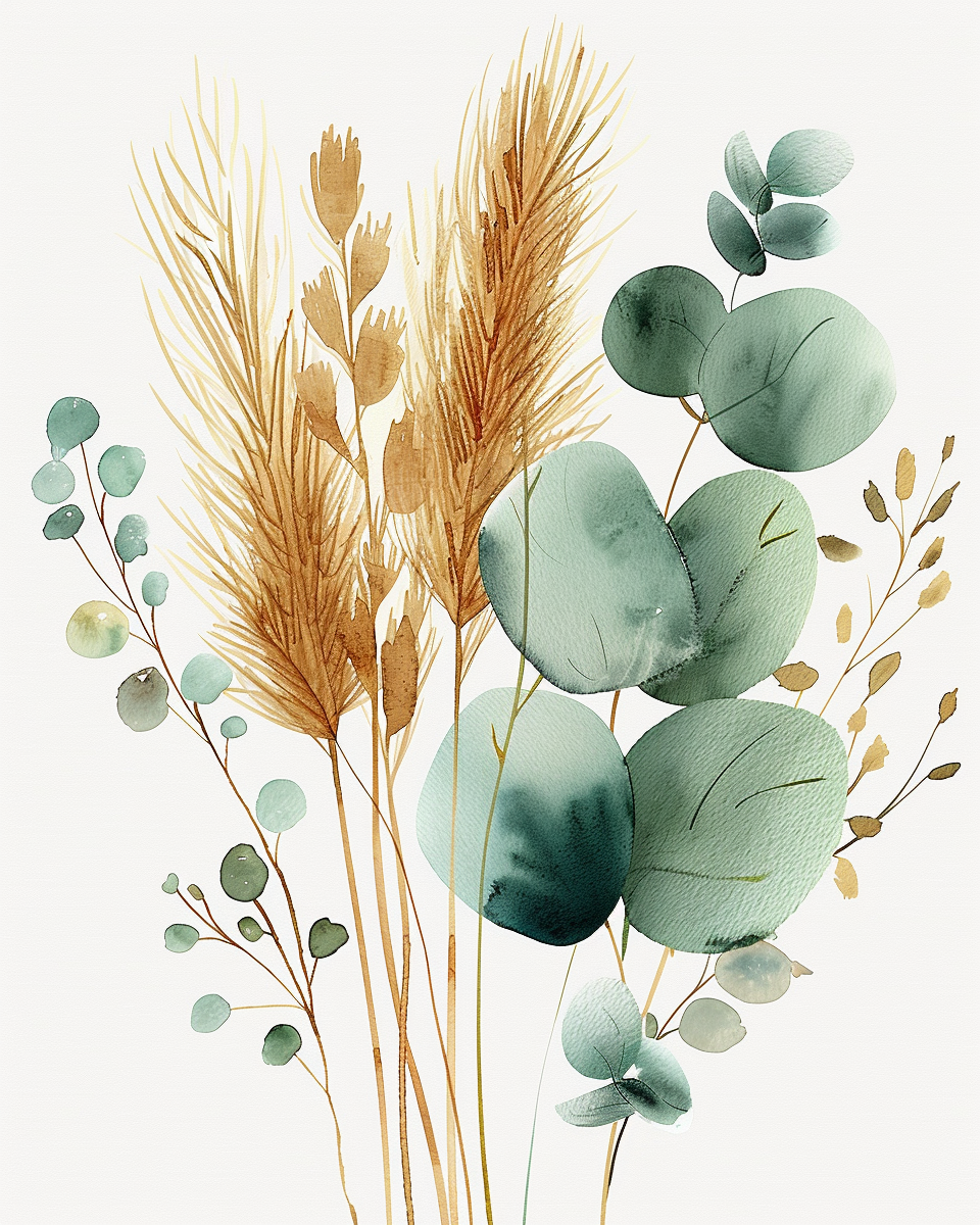 BOTANICAL PRINT SET  NO 5