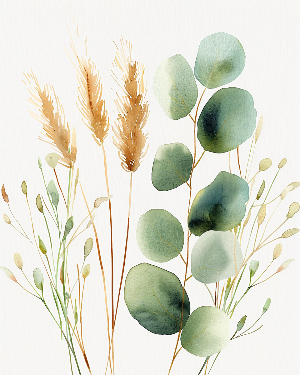 BOTANICAL PRINT SET  NO 5