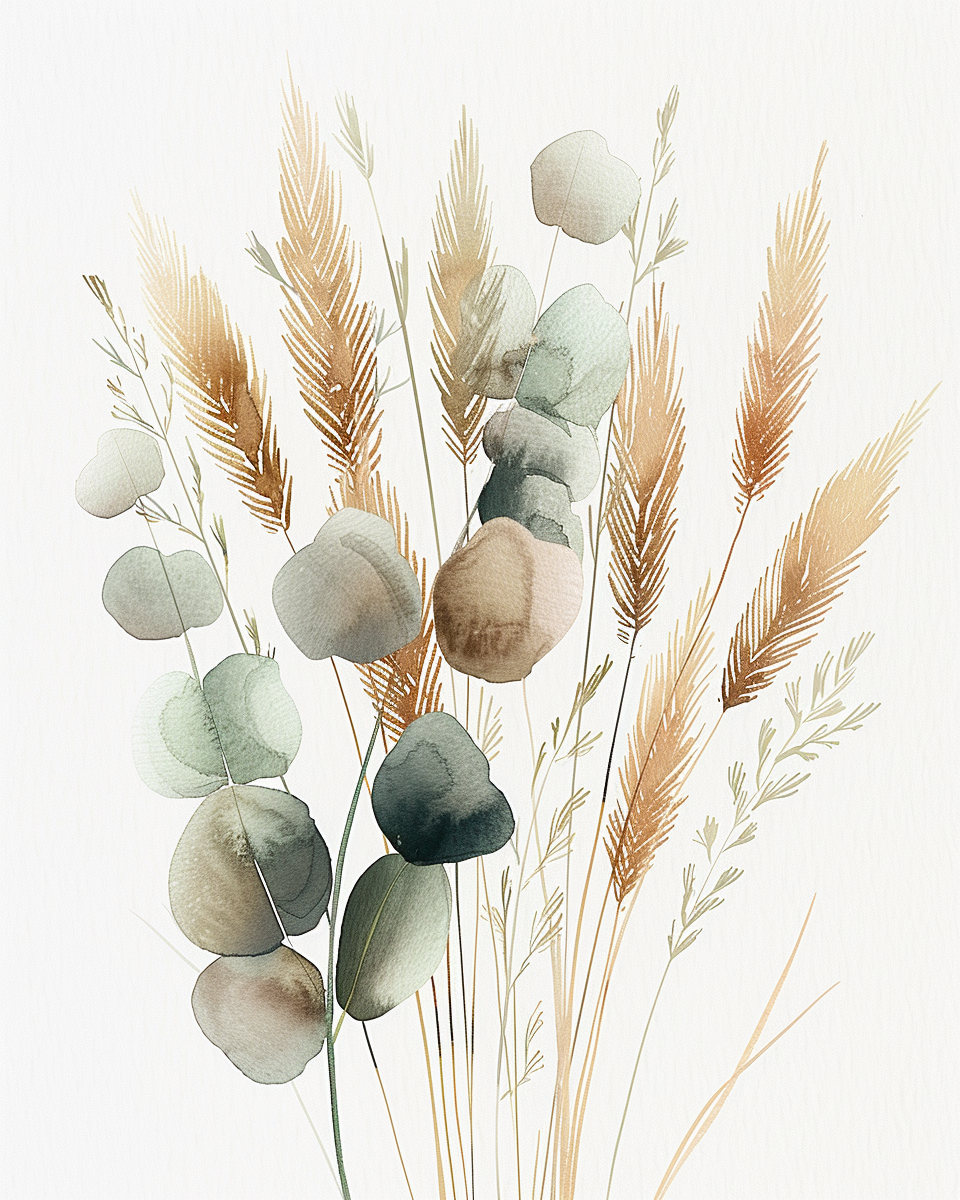 BOTANICAL PRINT SET  NO 5
