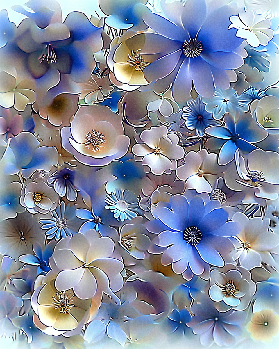 Flowers Wall Art Print Style NO 134