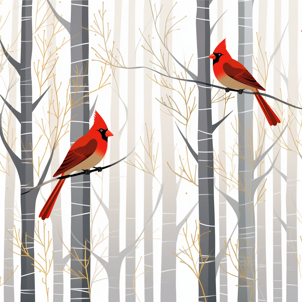 "Two Cardinals" by Mayia Lysenko