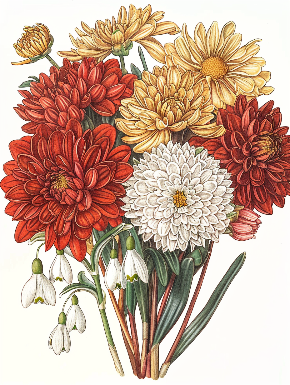 Flowers Wall Art Print Style NO 160