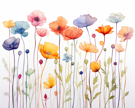 Flowers Wall Art Print Style NO 189