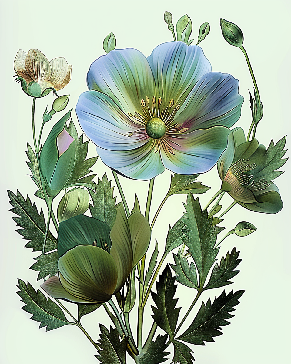 Flowers Wall Art Print Style NO 196