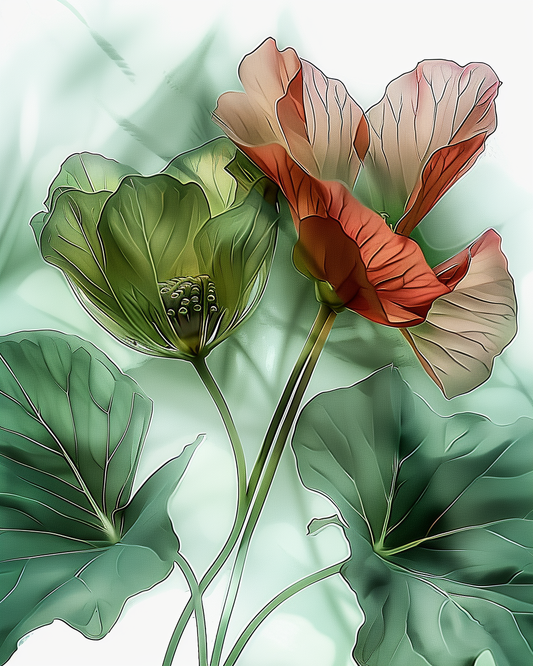 Flowers Wall Art Print Style NO 200