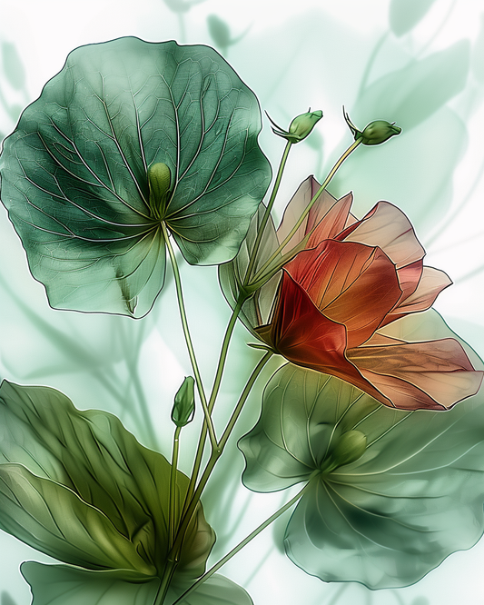 Flowers Wall Art Print Style NO 202