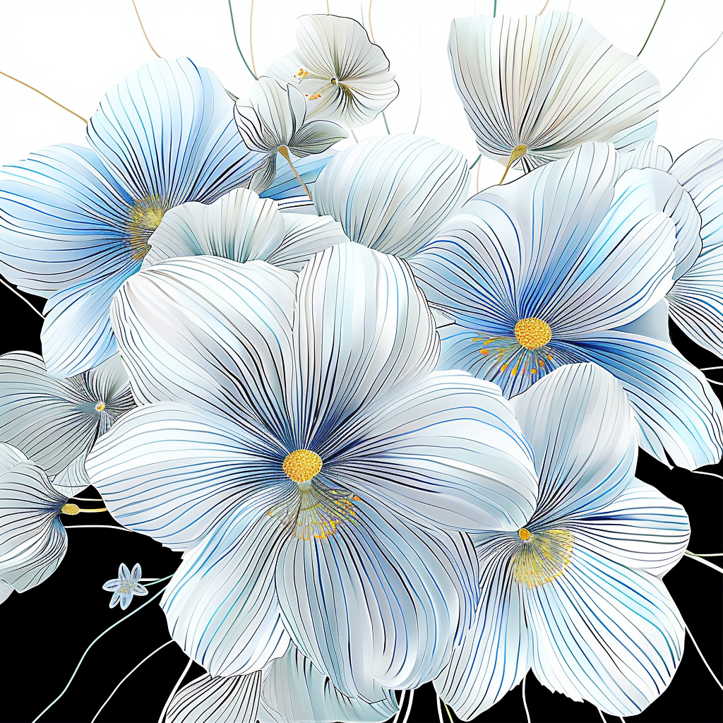 Flowers Wall Art Print Style NO 294