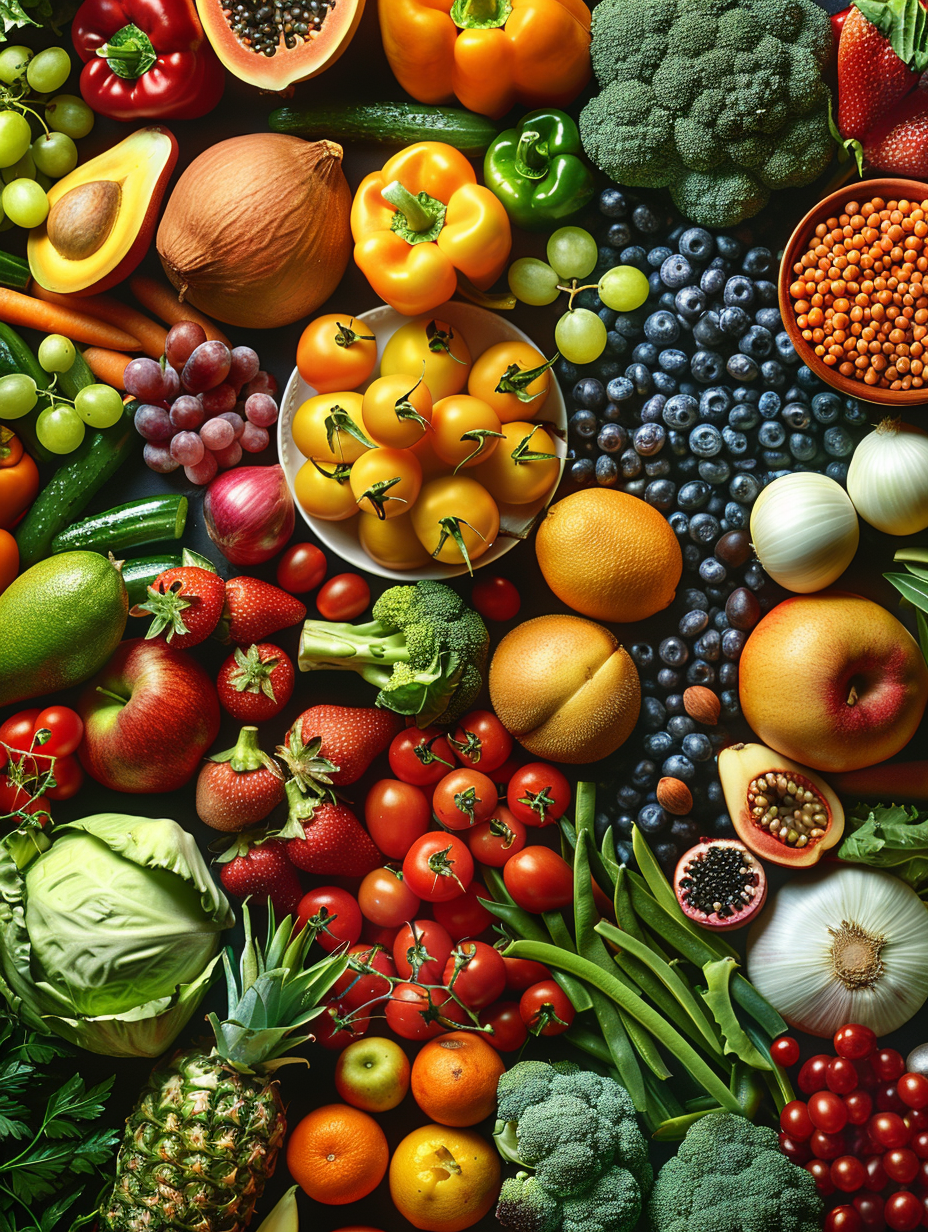 Fruits and Vegetables Collage NO 132