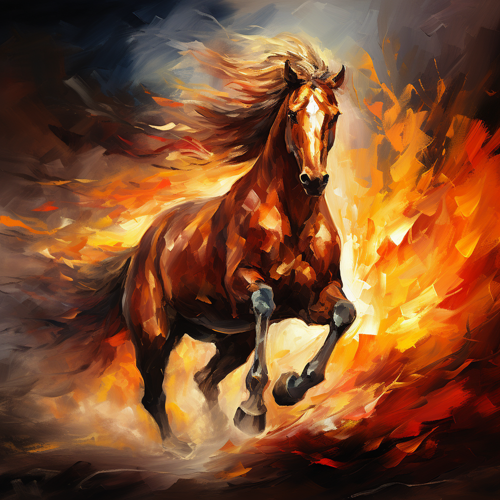 "Horse And Fire" GICLEE ART PRINT